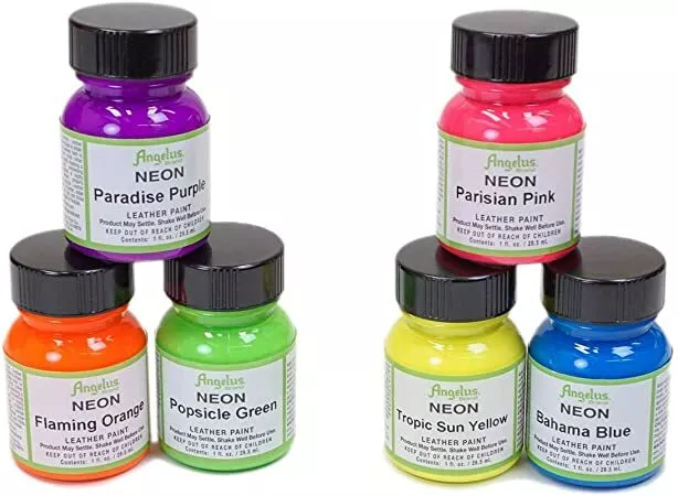 Angelus Neon Acrylic Paint Starter Kit, 6 Pack #1