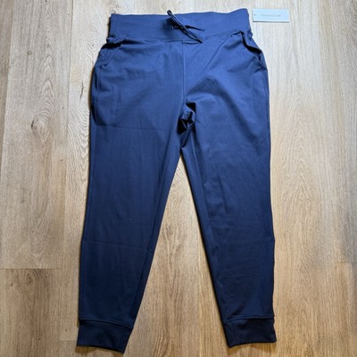 Yogalicious Lux Maya Illusion Joggers, NWT, Pockets, Size L, Navy. $78 Retail