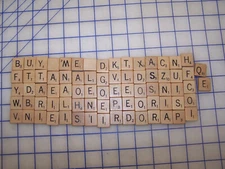 VTG 77 Selchow & Righter Co 1948 Scrabble Game Wooden Letter Tiles Replacement