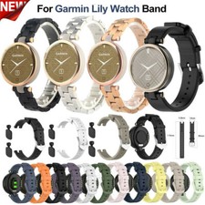 Stainless Steel Metal Silicone Bracelet for Garmin Lily Watch Band Strap 14mm