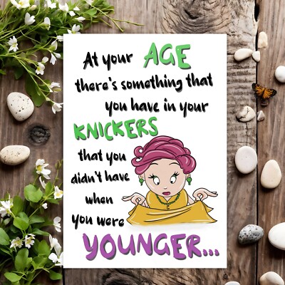 Funny Birthday Card Rude Joke Humour for Her Women Female - In Your ...