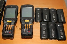 Lot of 2 MOTOROLA MC959B COMPUTER BARCODE SCANNER w/ 9 Batteries Tested