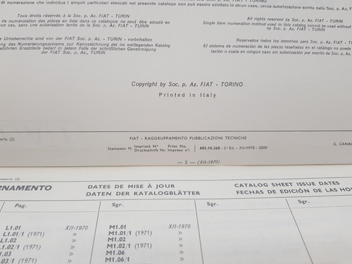 Manuale officina Fiat 124 Special USA 1970 catalogo parti ricambio d carrozzeria - Foto 5 di 24
