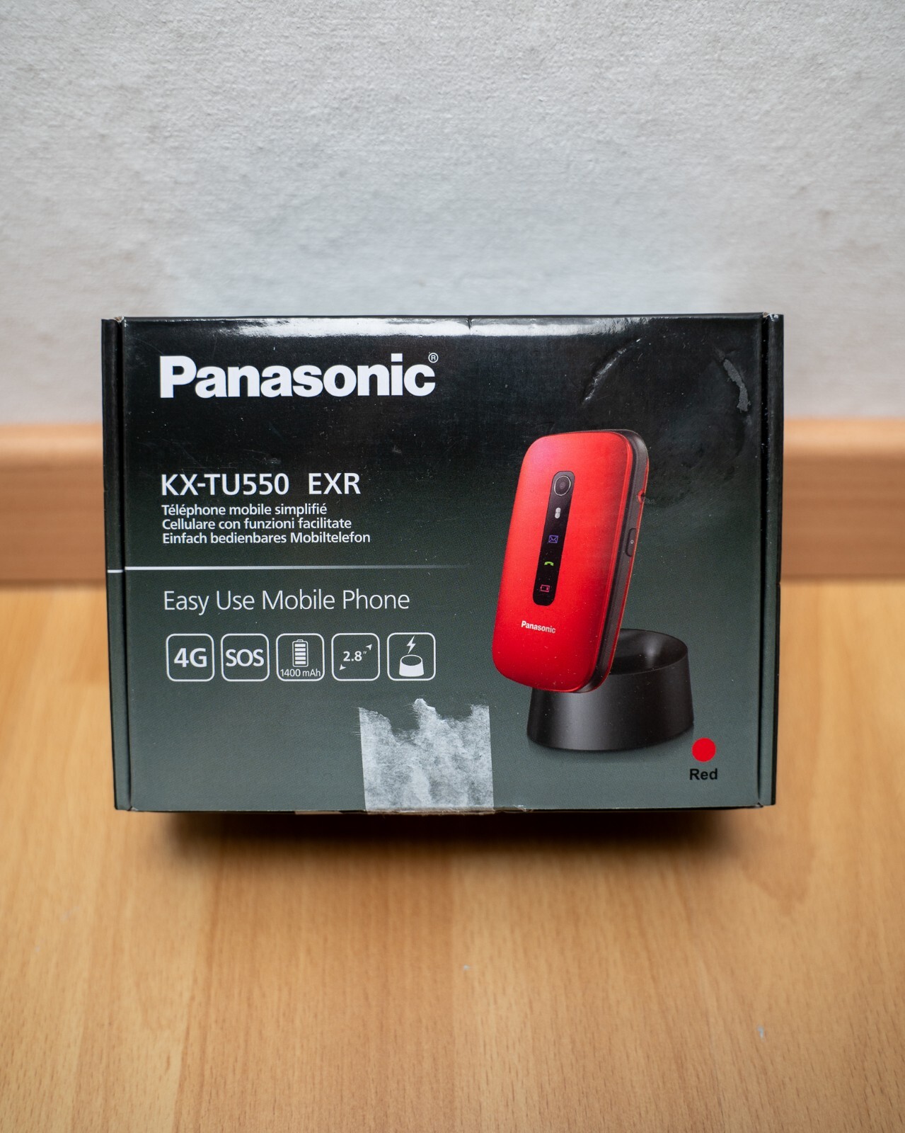 PANASONIC KX-TU550 Seniorenhandy, Rot - B-Ware