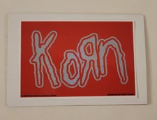KORN Vintage 2000 Brand Imports VENDING MACHINE STICKER CARD +SLEEVE Heavy Metal