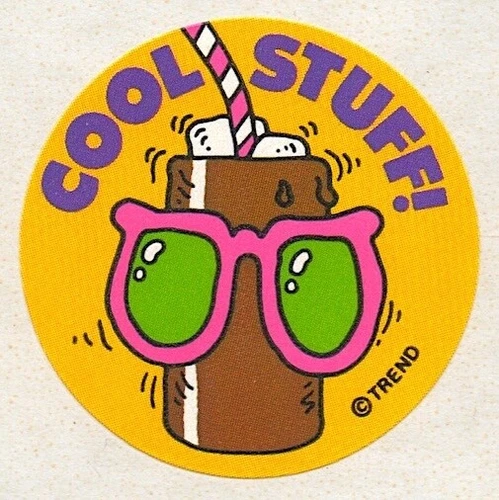 Trend Scratch and Sniff Glossy Cola Coke Soda Stinky Stickers Vintage 1980's