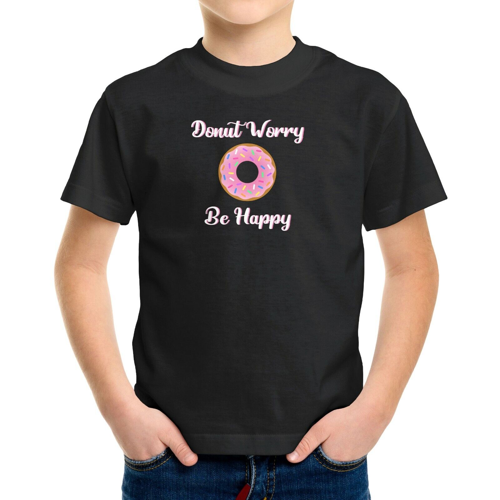 Donut Worry Be Toddler Kids T-Shirt Gift Dessert Sweets awesome | eBay