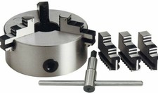 Mandrino autocentrante di precisione per tornio Ø 80 mm 3 + 3 griffe chiave