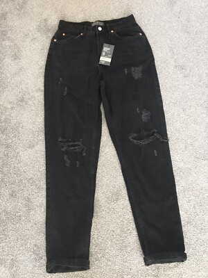 black primark Mom Fit High Waisted Jeans UK - Main Image