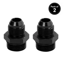 Lencool Racing 12AN Flare to AN10 ORB Male O-Ring Fitting Adapter Black 2Pcs