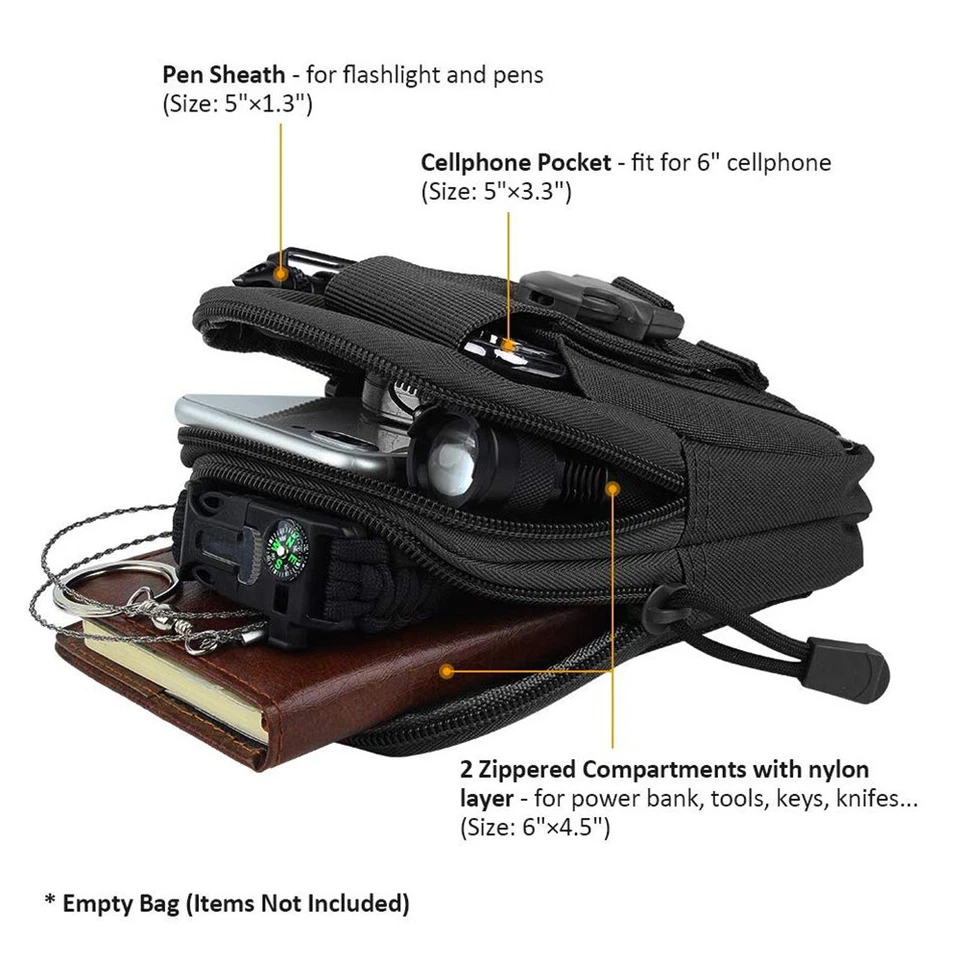 Bolsa táctica Molle riñonera militar cartera funda caza cinturón bolso - Imagen 4 de 4