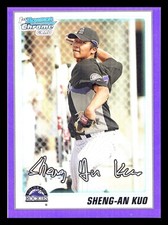 2010 Bowman Chrome Prospects Purple Refractor /999 Sheng-An Kuo #BCP52