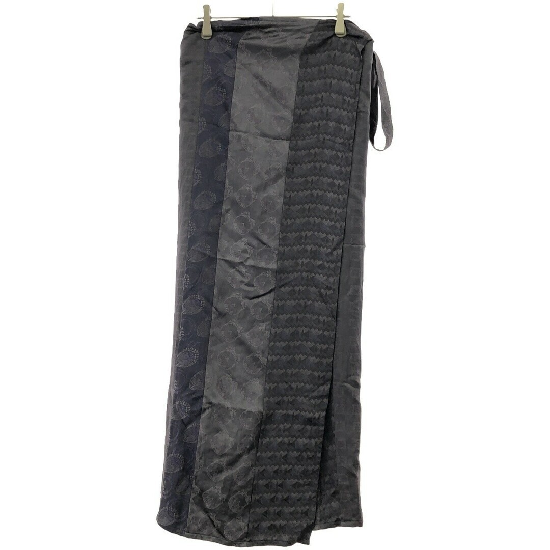 ANN DEMEULEMEESTER JACQUARD SILK LAP SKIRT PURPLE size 36 ANN DEMEULEMEESTER JACQUARD SILK LAP SKIRT PURPLE size 36