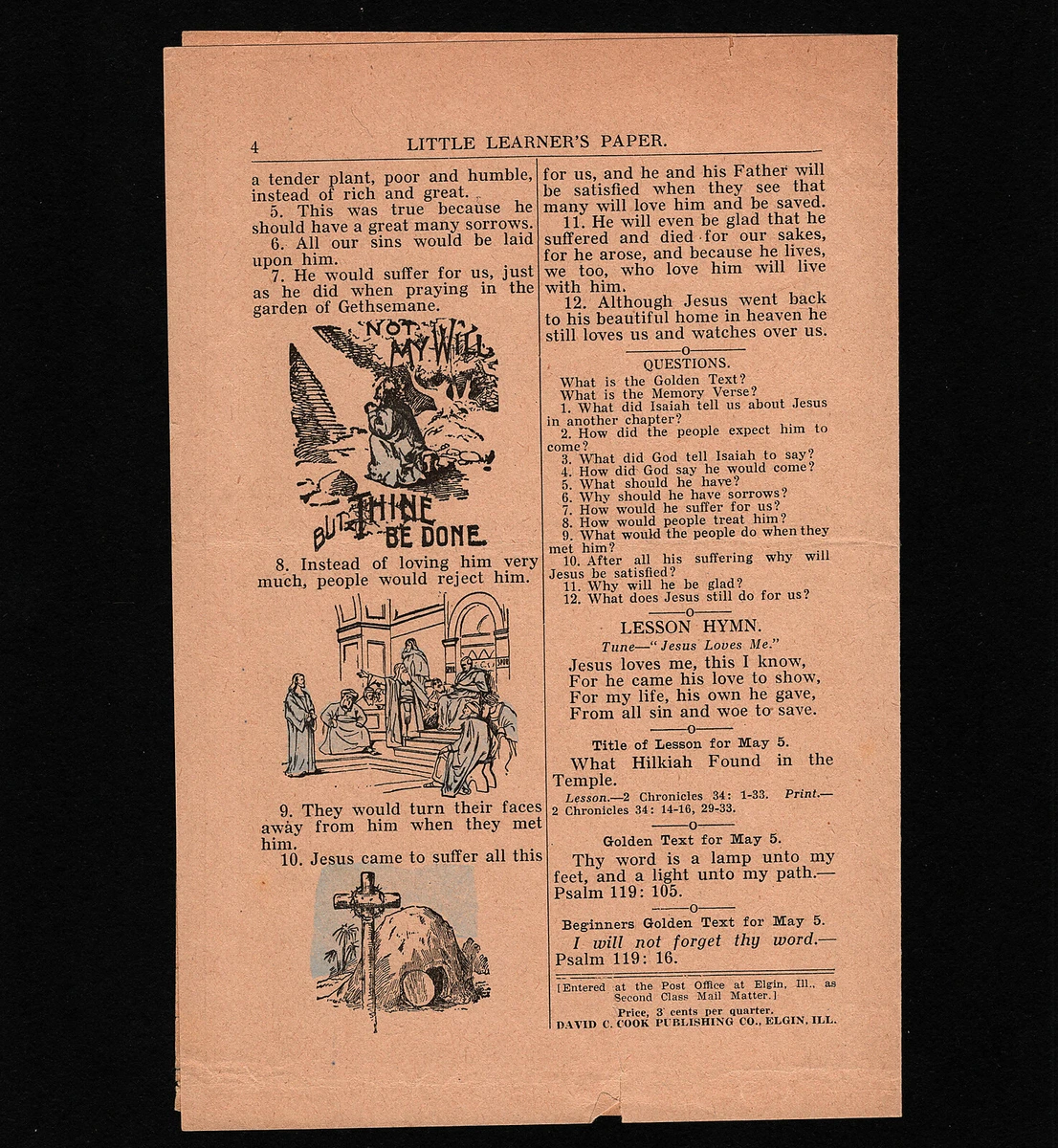 OPC 4-28-1929 Little Learner's Paper Childrens 4pg Booklet ruff