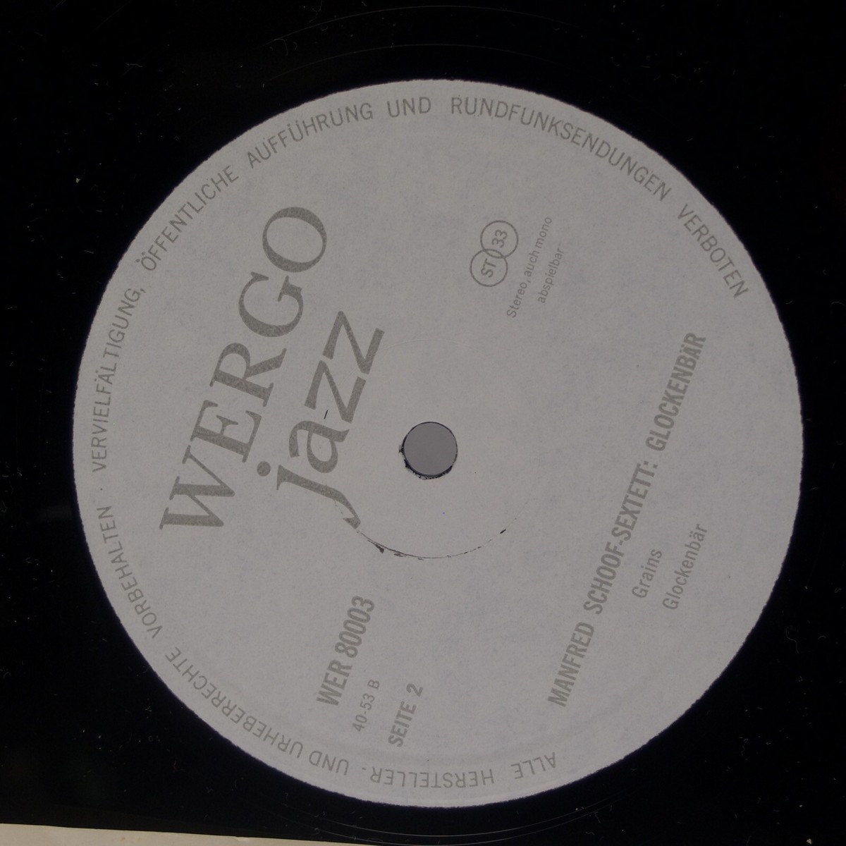 MANFRED SCHOOF SEXTETT: '67 Germany Wergo Free Jazz LP NM