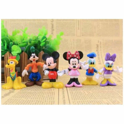 6Pcs Mickey Mouse Clubhouse Minnie Donald Figure Toys Cake Toppers gift kids