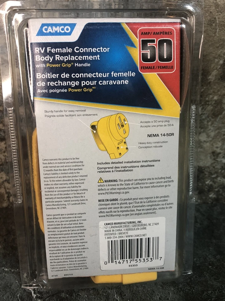 Camco 55353 50Ampwrgripfemalerececept Foto 4 de 4