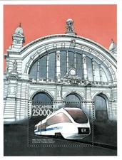 Mozambique 1999 - Trains of the World - Souvenir Sheet - Scott 1344 - MNH