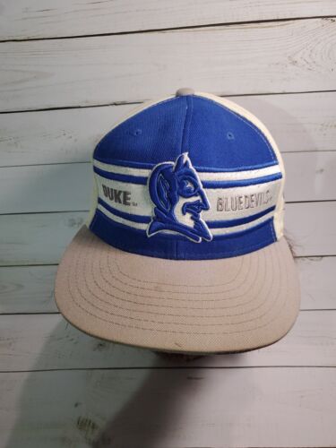 VTG 90s Duke Blue Devils American Needle Blockhead Fitted 7 1/2 Hat Cap - READ! - Picture 1 of 22