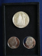 Juego de medallas artísticas de plata aniversario boda plata real Franklin Mint 1972 E0845