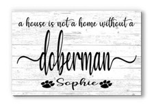 Customized A House is not a Home Without a Dog Rustic Wooden Home D cor Gift