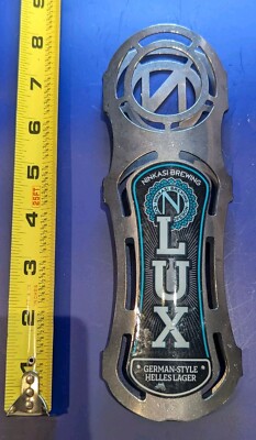 NINKASI BREWING LUX GERMAN HELLES LAGER Metal Draft Beer Tap Handle EUGENE, OR