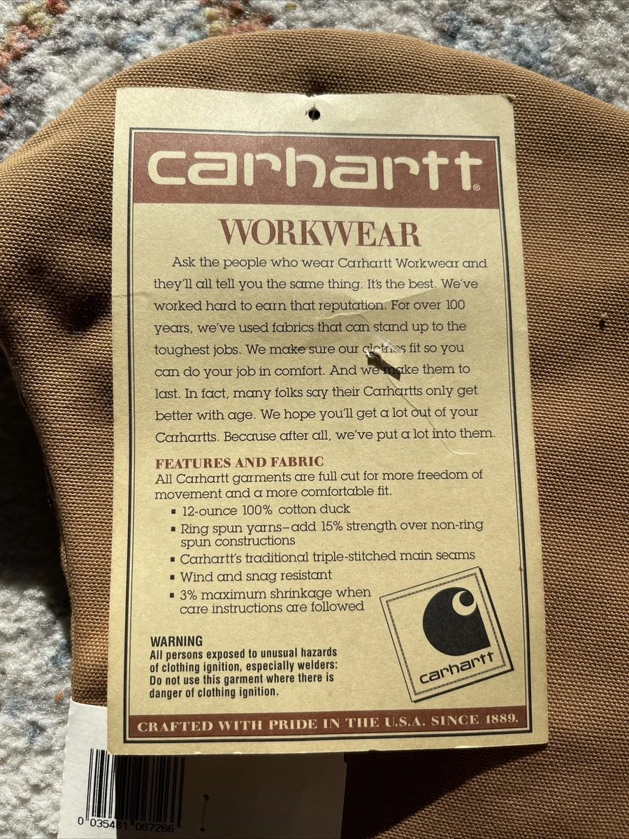Vintage Carhartt Jacket Replacement Hood Lined 6QLH Made In USA NEW W tags