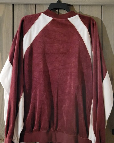 IRVINE PARK Burgundy Velour Hip Hop Track Lightweight Zip Jacket XLarge - Picture 12 of 12