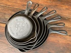 Griswold Cast Iron Matching Large Logo Skillet Set (3-9)