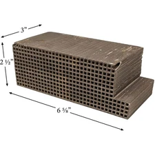 Appalachian Wood Stove Ceramic Catalytic Combustor w/ Notch (2.5" x 6.625" x 3")