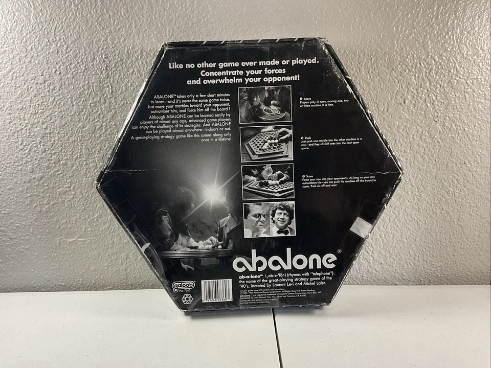 Vintage 1990 Abalone Board Game 7360 By Galoob Missing One Black Marble - Image 2 of 4