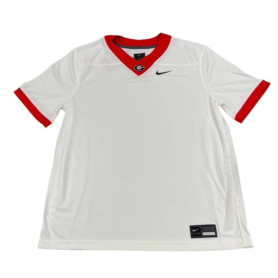 Camiseta de fútbol Nike Georgia Bulldogs emitida por el equipo de la NCAA Dri-FIT blanca para hombre L Foto 2 de 4
