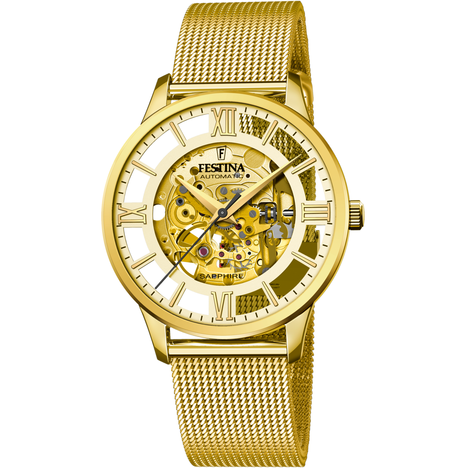 Festina Oro Logio Da Polso, Scheletro Automatico, (Orologio Analogico, 42 Mm) - Immagine 2