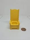 Vintage Fisher Price little people tall yellow castle throne KING/QUEEN