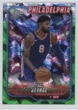 2024-25 Topps Chrome Sapphire Green 19/99 Paul George #135 b6y