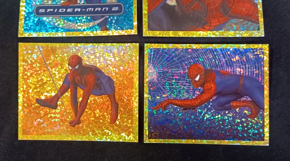 RARE 2004 Panini Spider-Man 2 Gold Shimmer stickers (lot of 4) - Image 3 of 4