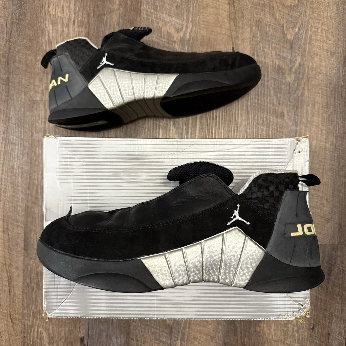 Nike Air Jordan 15 ブラック/ホワイト Jordan 15 OG Low Black Silver for Sale | Authenticity Guaranteed
