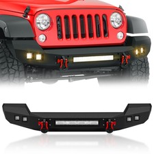 Full Width Front Bumper With D-rings For 2007-2026 Jeep Wrangler Jk Jl Unlimited