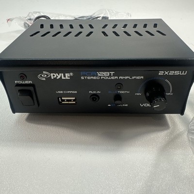 PYLE HOME 25-Watt Mini Blue Series Bluetooth Stereo Power Amplifier, PCA12BT