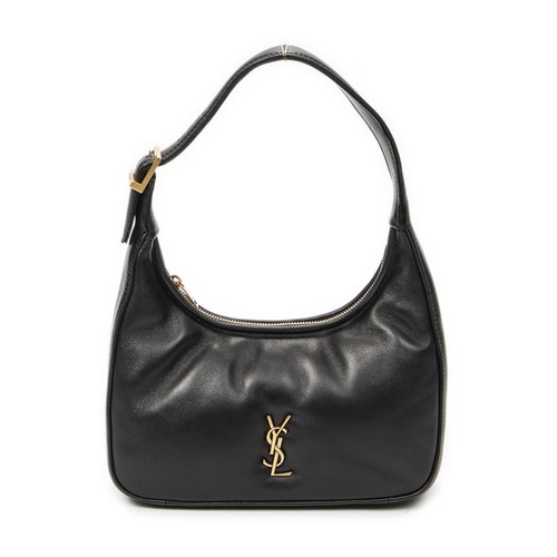 Yves Saint Laurent Black Mini Calypso Hobo Shoulder Bag Lambskin Leather