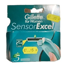 5 X Genuine Gillette Sensor Excel for Women Replacement Razor Blade Cartridges 3.00 per razor
