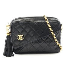 Chanel Matelasse Lambskin Shoulder Bag Women Black One Size 655976