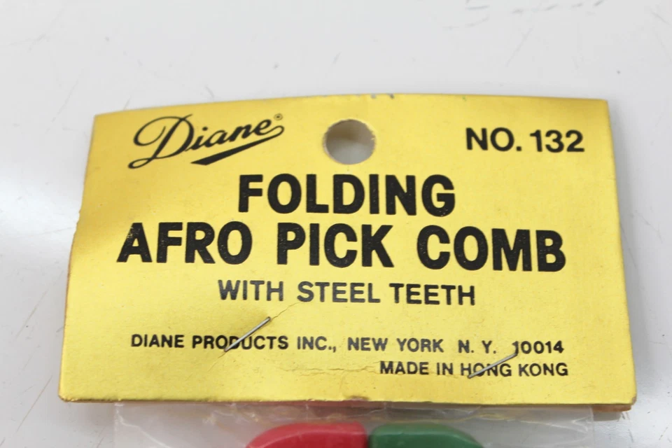 Peine plegable vintage Diane Afro Pick con dientes de acero Foto 3 de 3