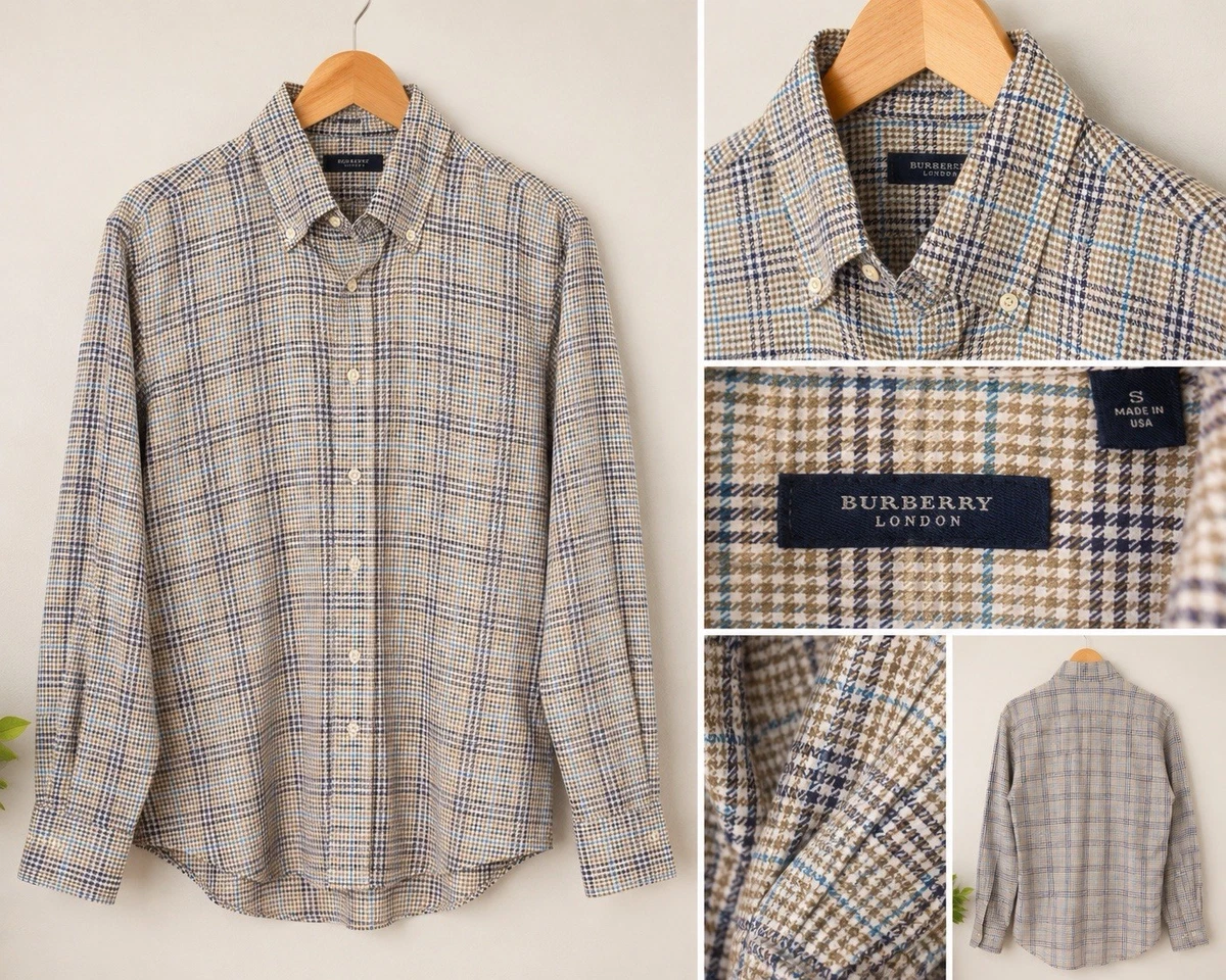 Burberry London Button-Up Casual Button-Down Shirts for Men for