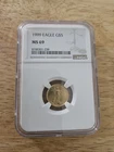 1999 $5 NGC MS 69 Gold Eagle Tenth-Ounce 1/10 oz Fine Gold Certified US