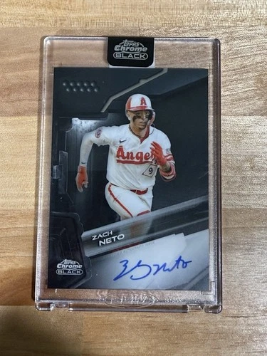 2026 Topps Chrome Black Zach Neto Autograph Auto LA Angels