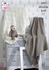 King Cole DK Knitting Pattern Blankets 5333