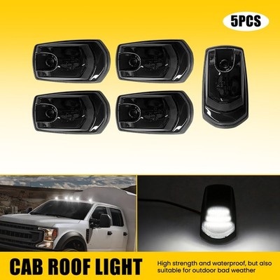 White LED Cab Roof Clearance Light Smoked For 2017-2022 Ford F350 F450 F550 EAA