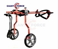 Adjustable Dog/Cat Wheelchair 4-wheels Cart For Handicapped Pet 2.2-4.4lb RED