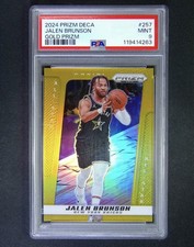 2024-25 Panini Prizm Deca Jalen Brunson #257 ALL-Star Gold /10 PSA 9 Knicks 